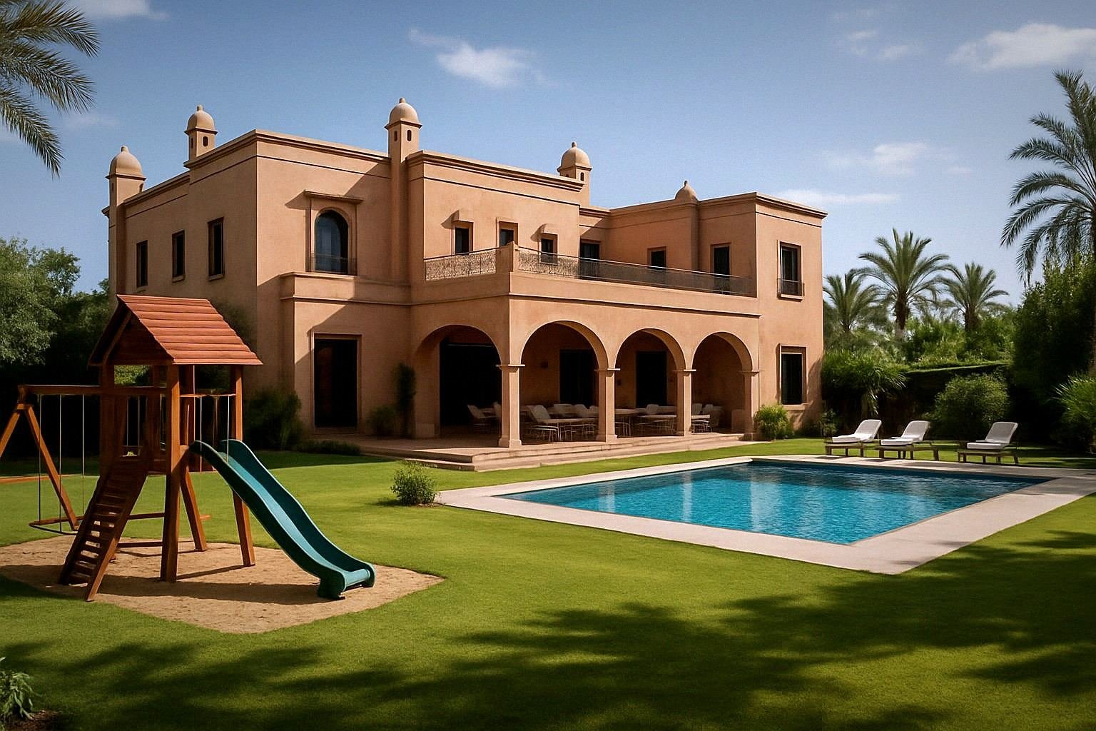 Luxusvilla mit Pool in der Palmeraie von Marrakesch